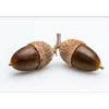 Le **chêne vert** produit des **glands bruns** de forme **oblongue ou ovoïde**, mesurant entre **1,5 et 3 centimètres de long**.